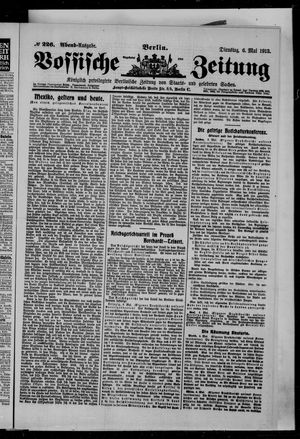 Vossische Zeitung vom 06.05.1913