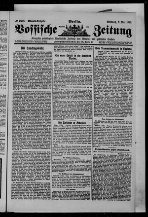 Vossische Zeitung on May 7, 1913