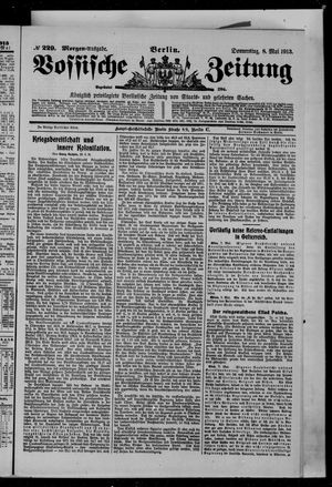Vossische Zeitung vom 08.05.1913