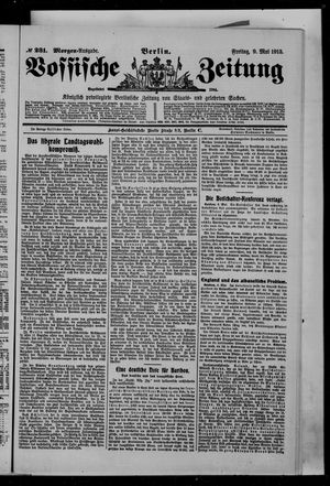 Vossische Zeitung on May 9, 1913