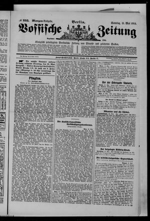 Vossische Zeitung vom 11.05.1913