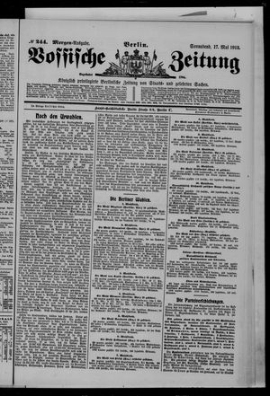 Vossische Zeitung vom 17.05.1913