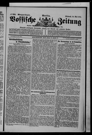 Vossische Zeitung vom 21.05.1913