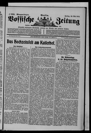 Vossische Zeitung vom 23.05.1913