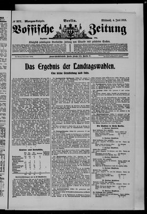 Vossische Zeitung vom 04.06.1913