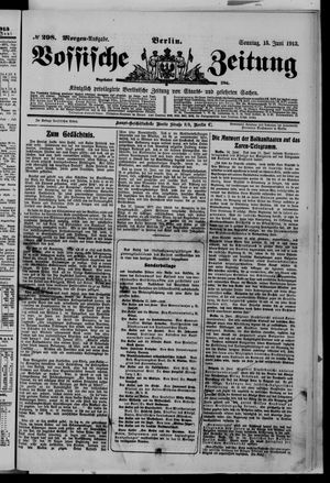 Vossische Zeitung vom 15.06.1913