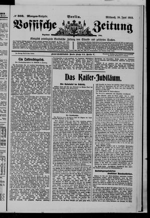 Vossische Zeitung vom 18.06.1913