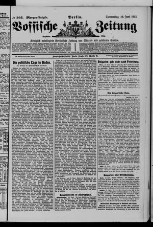 Vossische Zeitung on Jun 19, 1913