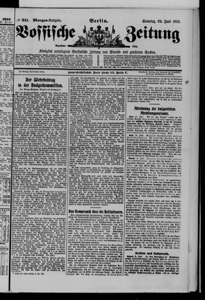 Vossische Zeitung vom 22.06.1913