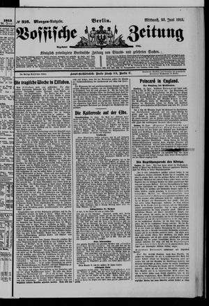 Vossische Zeitung vom 25.06.1913