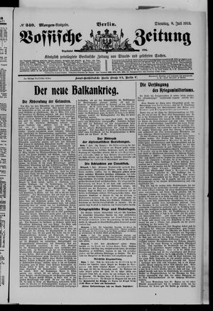 Vossische Zeitung vom 08.07.1913