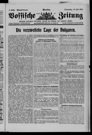 Vossische Zeitung vom 10.07.1913