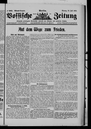 Vossische Zeitung vom 21.07.1913