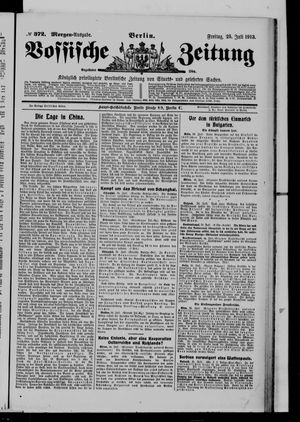Vossische Zeitung on Jul 25, 1913