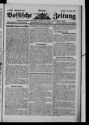 Vossische Zeitung on Jul 25, 1913