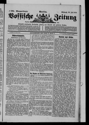 Vossische Zeitung vom 30.07.1913