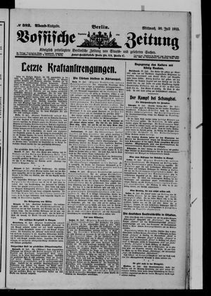 Vossische Zeitung vom 30.07.1913