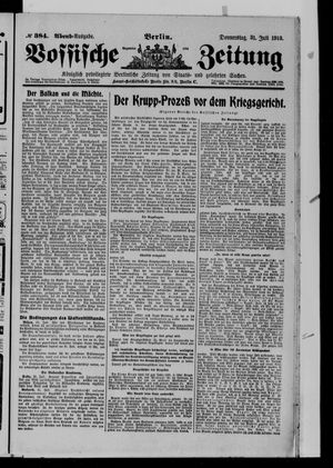 Vossische Zeitung vom 31.07.1913