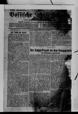 Vossische Zeitung vom 01.08.1913