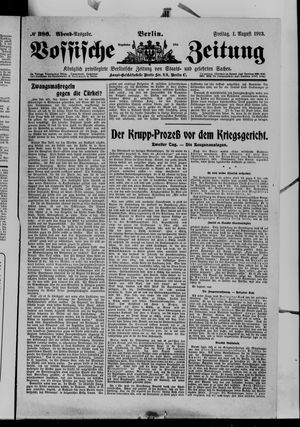 Vossische Zeitung vom 01.08.1913