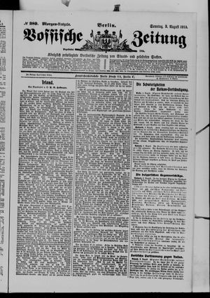 Vossische Zeitung vom 03.08.1913