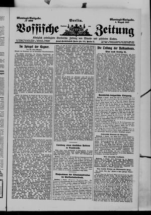 Vossische Zeitung vom 04.08.1913