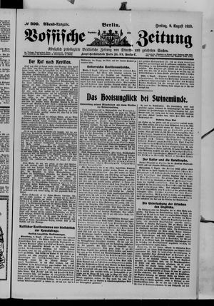 Vossische Zeitung vom 08.08.1913