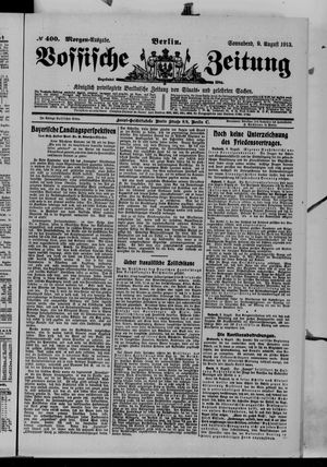 Vossische Zeitung vom 09.08.1913