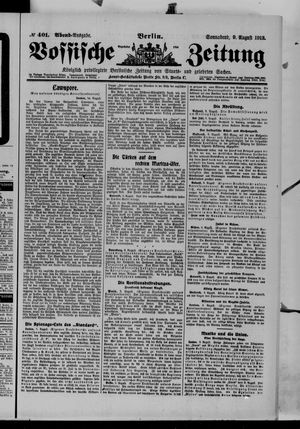 Vossische Zeitung vom 09.08.1913