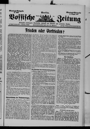 Vossische Zeitung vom 11.08.1913