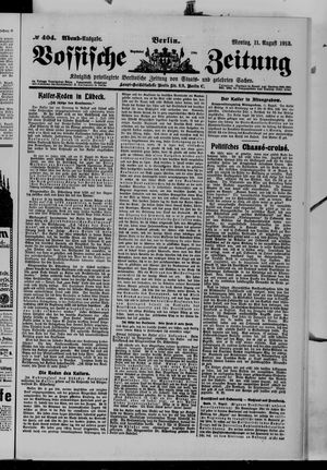 Vossische Zeitung vom 11.08.1913