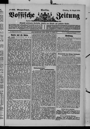 Vossische Zeitung vom 12.08.1913