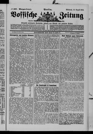 Vossische Zeitung vom 13.08.1913