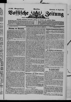 Vossische Zeitung vom 16.08.1913