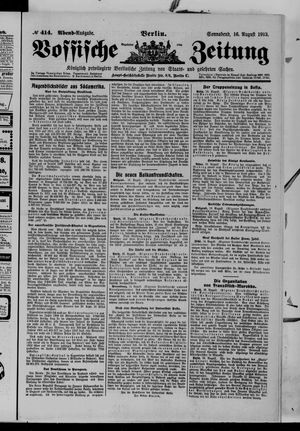 Vossische Zeitung vom 16.08.1913