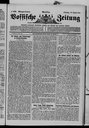 Vossische Zeitung vom 19.08.1913