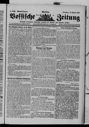 Vossische Zeitung vom 19.08.1913