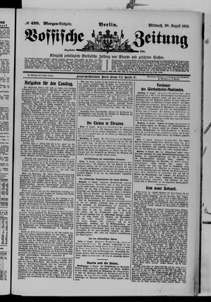 Vossische Zeitung vom 20.08.1913