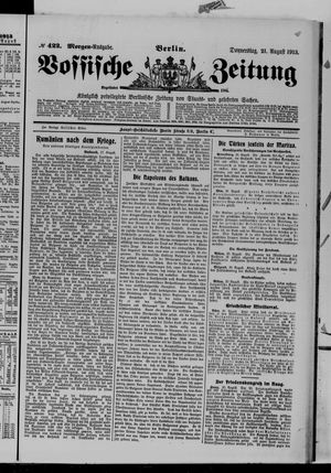 Vossische Zeitung vom 21.08.1913