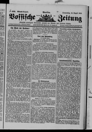 Vossische Zeitung vom 21.08.1913