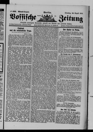 Vossische Zeitung vom 26.08.1913
