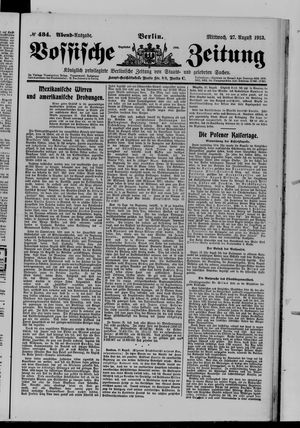 Vossische Zeitung vom 27.08.1913