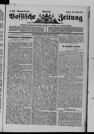 Vossische Zeitung vom 29.08.1913