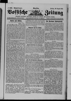 Vossische Zeitung vom 29.08.1913