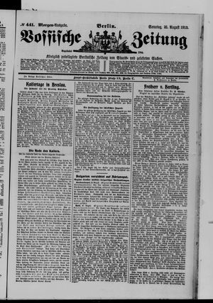 Vossische Zeitung vom 31.08.1913