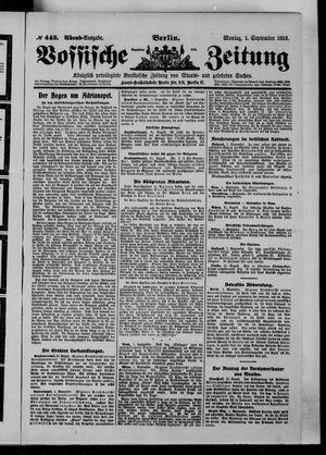 Vossische Zeitung vom 01.09.1913