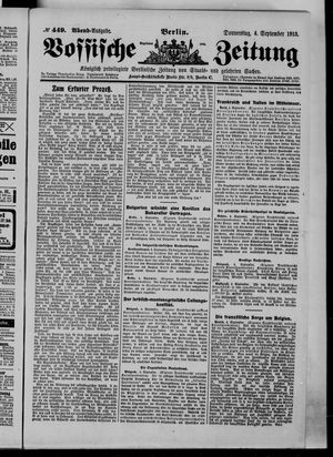 Vossische Zeitung vom 04.09.1913