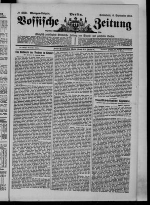 Vossische Zeitung vom 06.09.1913
