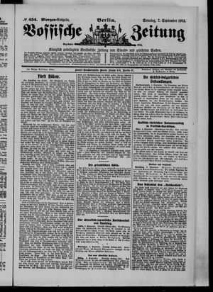 Vossische Zeitung vom 07.09.1913