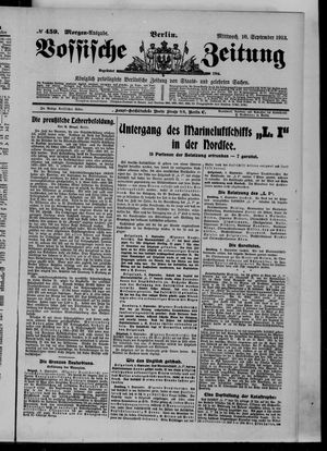 Vossische Zeitung vom 10.09.1913
